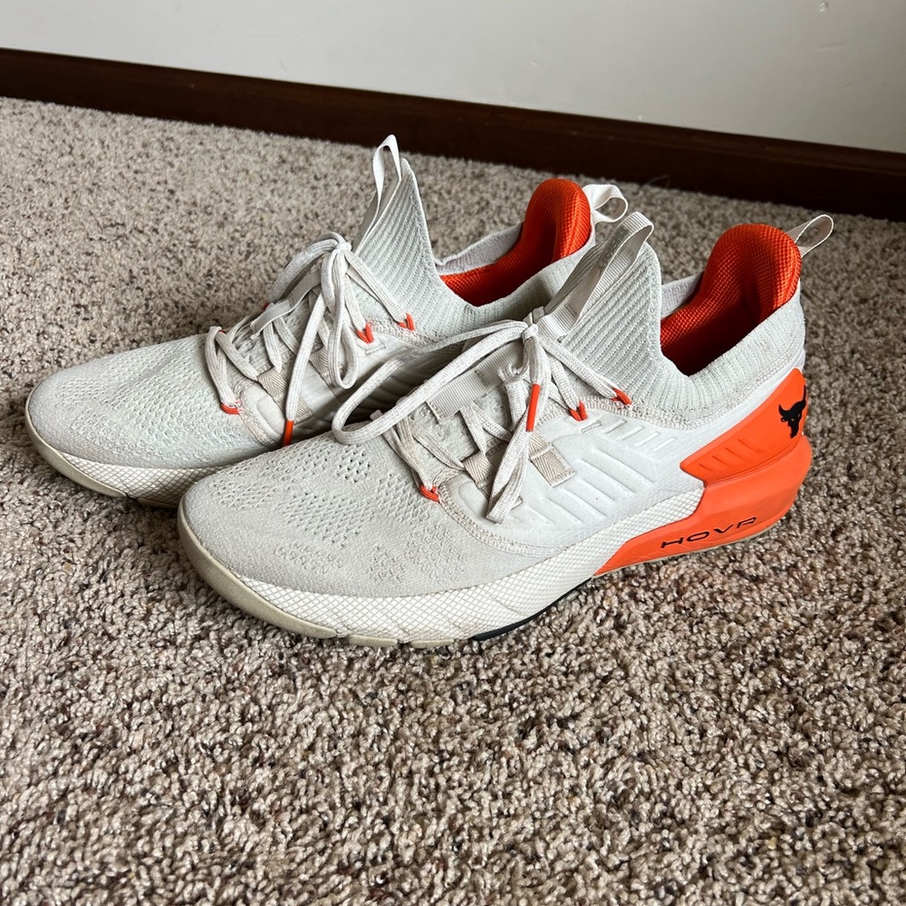 Under Armour Athletic Shoes in White and Orange